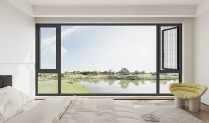 SMIRO Aluminum office/home window screen integrated window