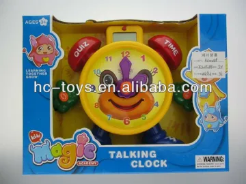 B/O Apple Clock Education Toys, Leaning Clock, Milk Gift, Promotional Toys