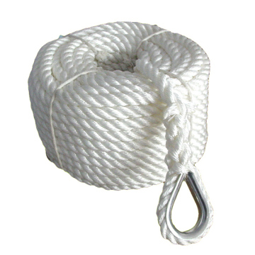 White 3-Strand Polypropylene Rope 18mm/20mm/22mm with Eye Splice