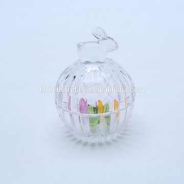 Ceramic Color Rabbit Shaped Decorative Glass Jar