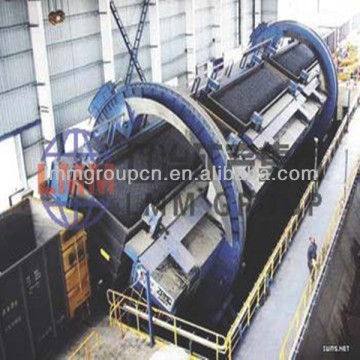 triple railcar dumper with side arm charger for port
