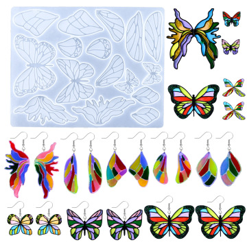 intodiy butterfly wing silicone mould for epoxy resin المجوهرات