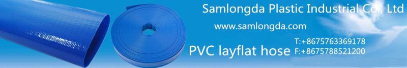 PVC Layflat Discharge Water Hose for Irrigation (3/4