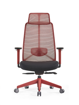 Cadeira ergonômica de escritório em malha com encosto alto