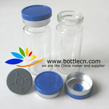 10ml sterile clear vial gray rubber stopper blue smooth 20mm flip top cap crimper for pack Kigtropin injection