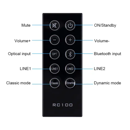 Replacement Mini Keyboard Smart Remote Control RC10D for Edifier R2000DB