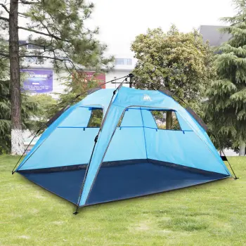 New Luxury Portable Beach Shade Umbrella, Cabana Tent, and Canopy for Family Camping and Outdoor Activities