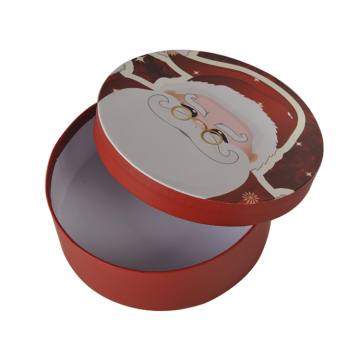 Fancy Custom Printed Round Santa Claus Gift Box