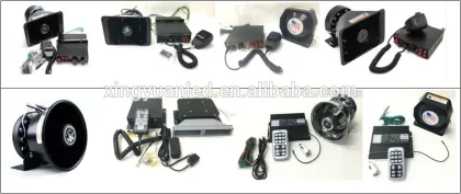 Aux Hi-Lo Wail Yelp Traffic Alarm Buzzer 12V 24V 200W 300W 9 Tone Remote Control Wireless Siren 400W