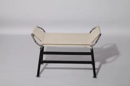 Flag halyard stool with sheepskin