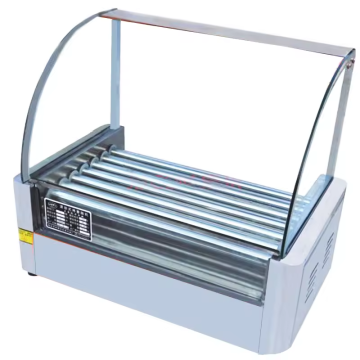 Professional Stainless Steel Hot Dog Sausage Machine with Dual Temperature Control and Barbecue Oven for Snack Preparation