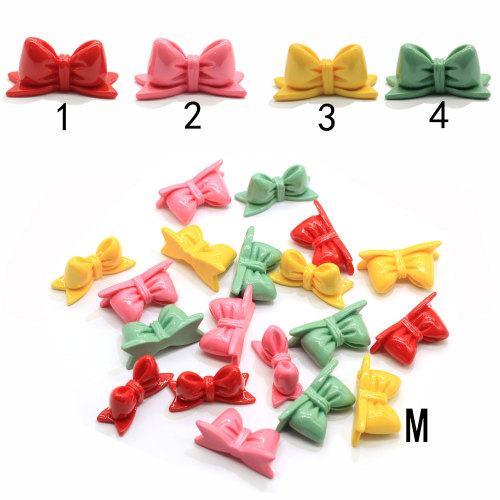 Wholesale Colorful Bowknot Resin Beads Cabochon DIY Art Decor Girls Hairpin Making Keychain Ornament Jewelry Crafts