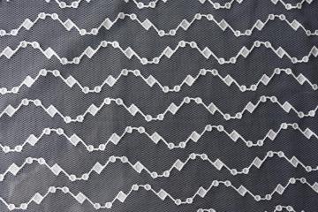 Nylon Polyester Wave Pattern Lace Fabric