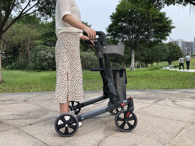 Tonia aluminio de ancianos 4 ruedas Rollator Carro de compras Tra03