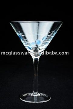 Handmade color etched martini