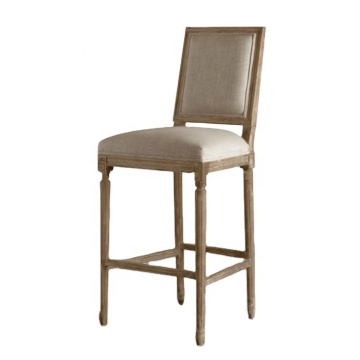 Louis Square Back Oak Wood Event Barstool