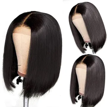 13x4 Lace Front Wigs Brazilian Human Hair Short Bob  Wigs For Black Women lace front bob 100% human hair wigs