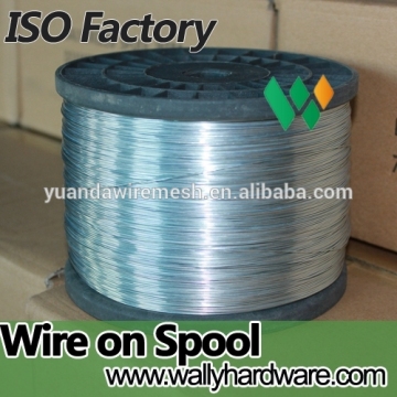 Hot Dipped galvanized iron wire on 7kg 10kg 15kg spool cheap price for sales