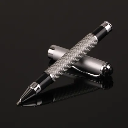 High Quality Carbon Fiber Metal Roller Ballpoint Pen Gift