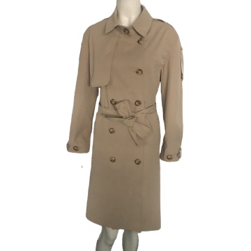 Mode vattentät lång stil fitness dam trenchcoat