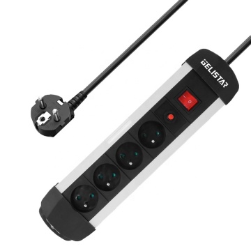 Fabrik direkte europäische 4-Wege-Power-Strip mit Steckern und Sockeln