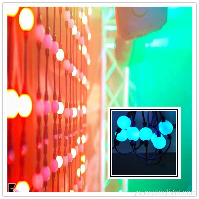 LED pixel lorukọ aṣọ aṣọ-ikele RGB BALL