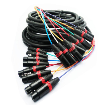 Multi-Microphone XLR Cable - Manufacturer Audio De Y Power Snake 4-16 Channel Roll Stage Box Cable Male to Female