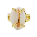 New Arrival Seashell Rings Silver Gold Plated Sea Shell Adjustable Ring for Women Men Anniversary Birthday Gift