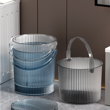 Transparent Thickened PET Vertical Striped Portable Water Carrier