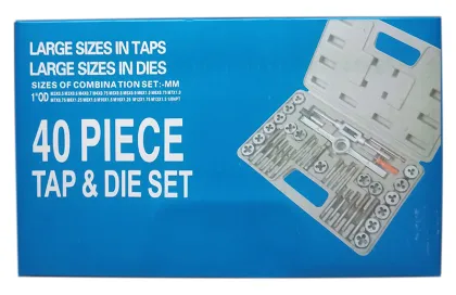 40pc Metric NPT Thread Tap and Die Wrench Set