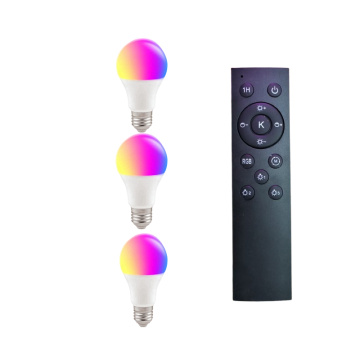 Set of 3 RGB LED Bulbs with Remote