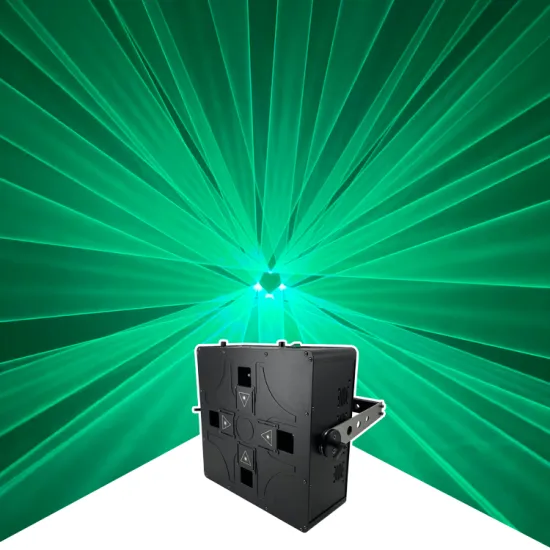 Full Color 4-Head Laser Stage Lights: Scan Beam Projector with RGB Changeable Laser Light