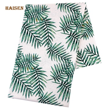 Printed Green Leaves Series,Cotton Linen Plain Fabric For DIY Quilting &Sewing Sofa,Table Clothes,Curtain,Bag,Cushion Material