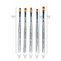 5 PCS srebrni set četkica za nokte