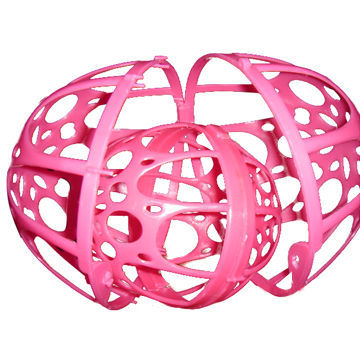 Bra washer, to protect bras when washing by machine, with 2 shells
