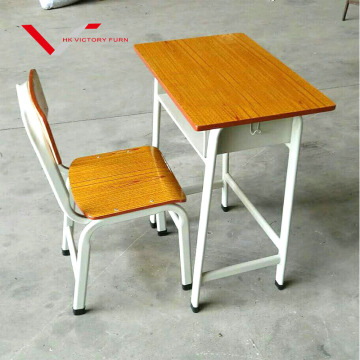 High Quality Metal Frame Study Desk and Chair Set for Primary Schools