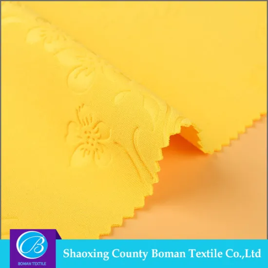Textile fabric supplier Top selling Custom Knit embossed spandex fabric