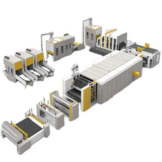 AL--PET 4500mm Geotextile Needle Punching Nonwoven Fabric Machinery