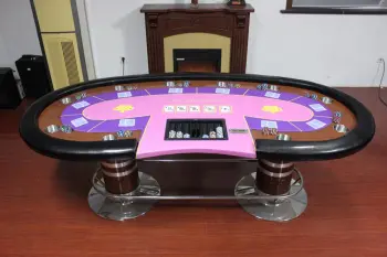 96inch texas holdem poker table with pedstal legs