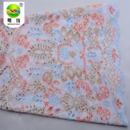 Wholesale 100% cotton eyelet embroidery lace fabric
