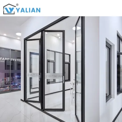 Folding Door Aluminium Sliding Folding Patio Glass Doors
