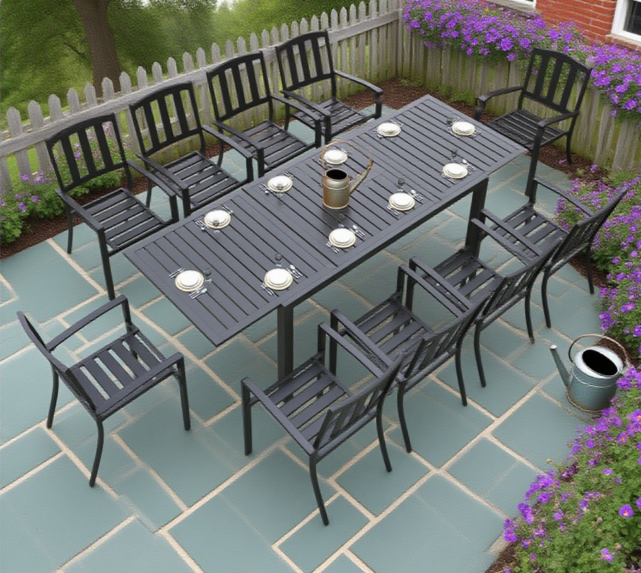 Aluminum Outdoor Dining Set for Modern Backyard Living