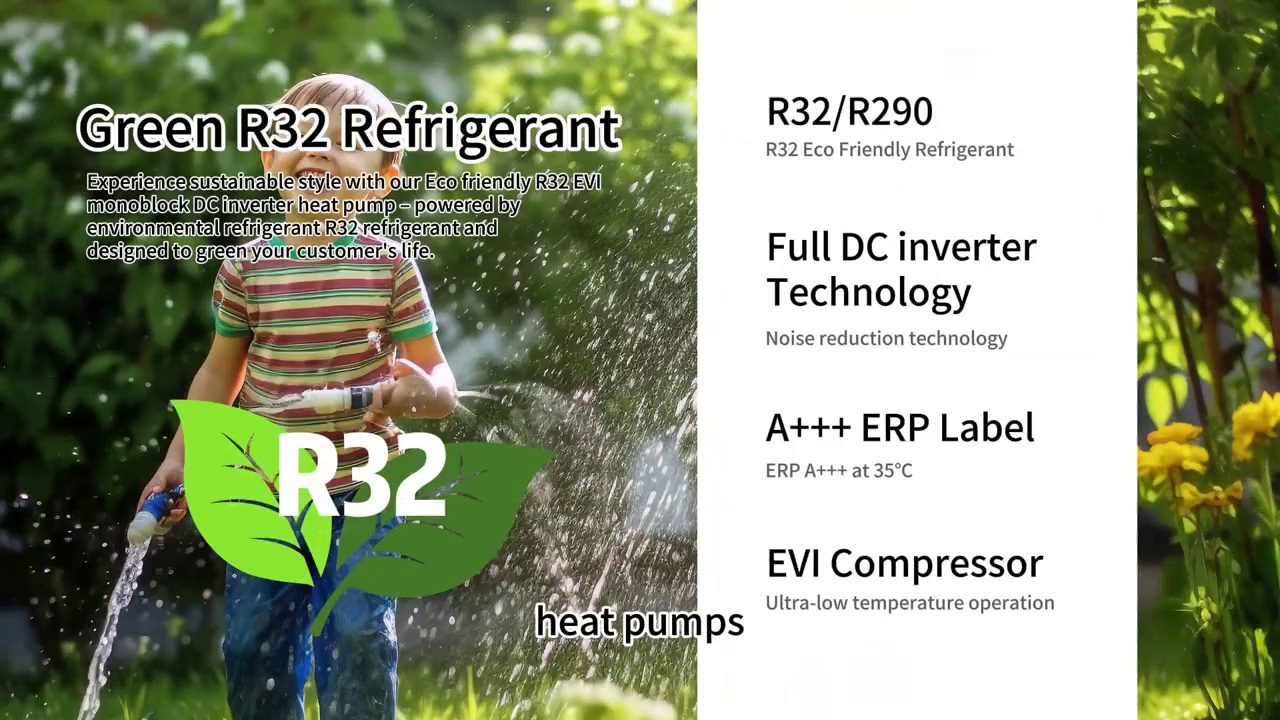Europe New Design R32 Air Source Monobloc Heat Pump Air Conditioning DC Inverter Cooling Heating Hot Water

**Title Suggestion:**  
**R32 Air Source Monobloc Heat Pump with DC Inverter for Cooling, Heating & Hot Water**