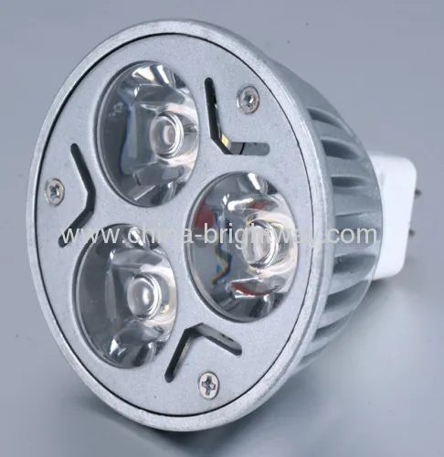 Aluminium Mr16 3x1w Led Spotlight 