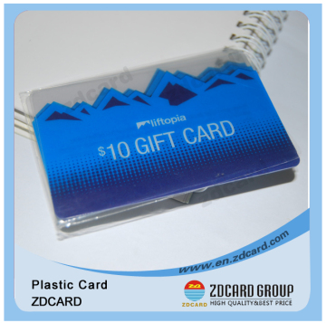 Plastic Full Color Printing Transparent Supermarket Gift Card