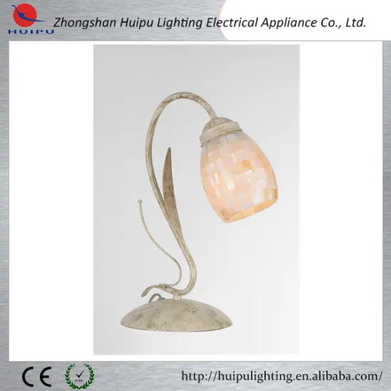 Vintage restaurant glass shade E27 bulb table lamp