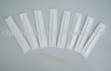 Four side sealed toothpick with plastic inside