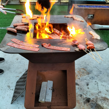 Grill BBQ di festa in acciaio corten