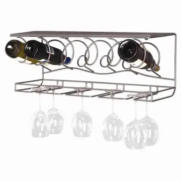 Metal wire decorative wine holder