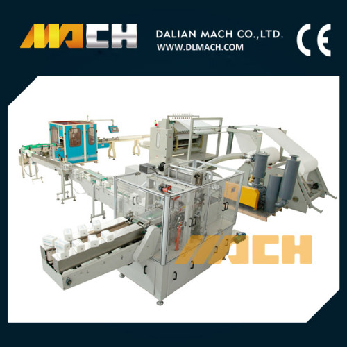 High Speed Automatic Plastic Bag Drawing Facial Tissue Paper Production Line